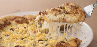 Pizza Carbonara é novidade do Abbraccio