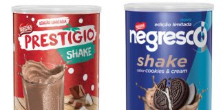 Nestlé lança shakes em pó nos sabores Negresco e Prestígio