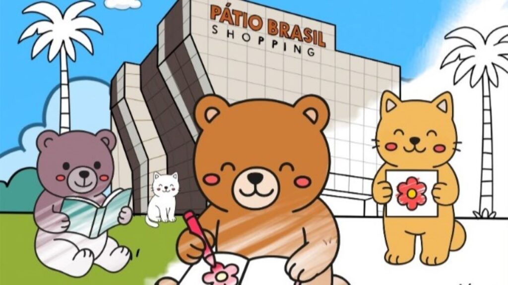 Pátio Brasil Shopping realiza evento inspirado nas figurinhas fofas para colorir
