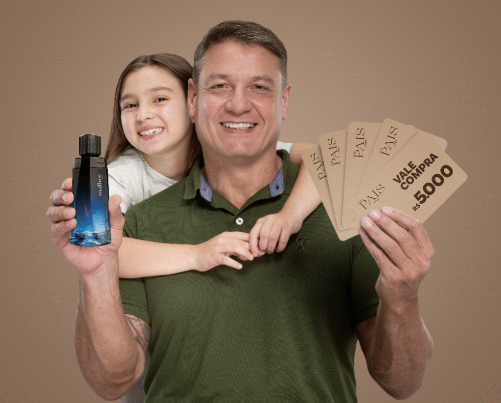 Perfume e R$ 25 mil em vales-compras celebram o Dia dos Pais no Pátio Brasil